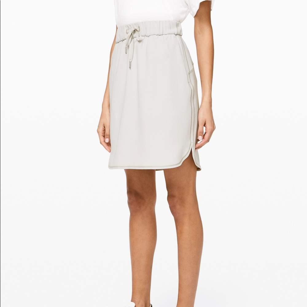 Size 2 Lululemon White on the Fly skirt